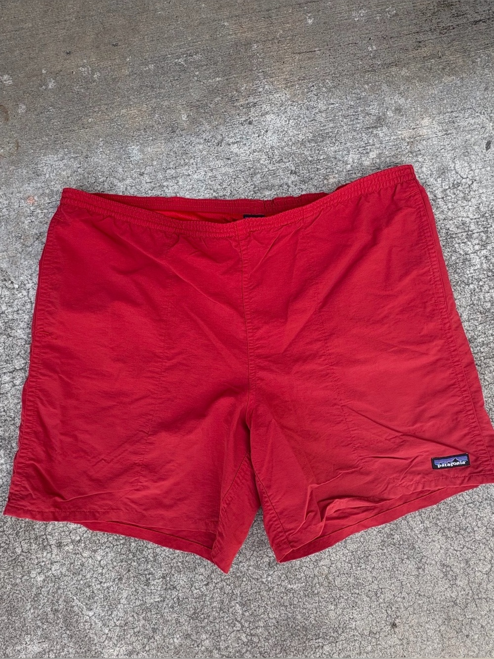 Men's Red Patagonia 7" Baggie Shorts (Large)
